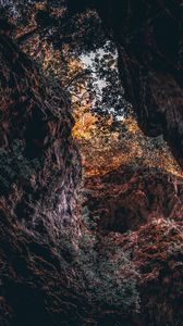 Preview wallpaper cave, rocks, gorge, mountains, nature