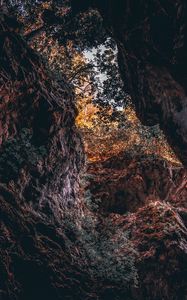 Preview wallpaper cave, rocks, gorge, mountains, nature