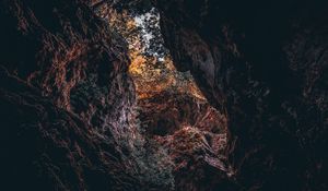 Preview wallpaper cave, rocks, gorge, mountains, nature