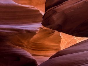 Preview wallpaper cave, rocks, sandy, relief