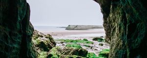 Preview wallpaper cave, rocks, stones, beach