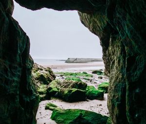 Preview wallpaper cave, rocks, stones, beach