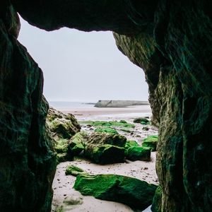 Preview wallpaper cave, rocks, stones, beach