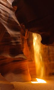 Preview wallpaper cave, sand, sunlight, nature