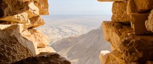 Preview wallpaper cave, stones, mountains, view