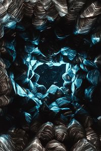 Preview wallpaper cave, stones, rocks, 3d, glow