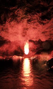 Preview wallpaper cave, water, light, bright, underground