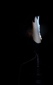 Preview wallpaper cave, waterfall, path, dark