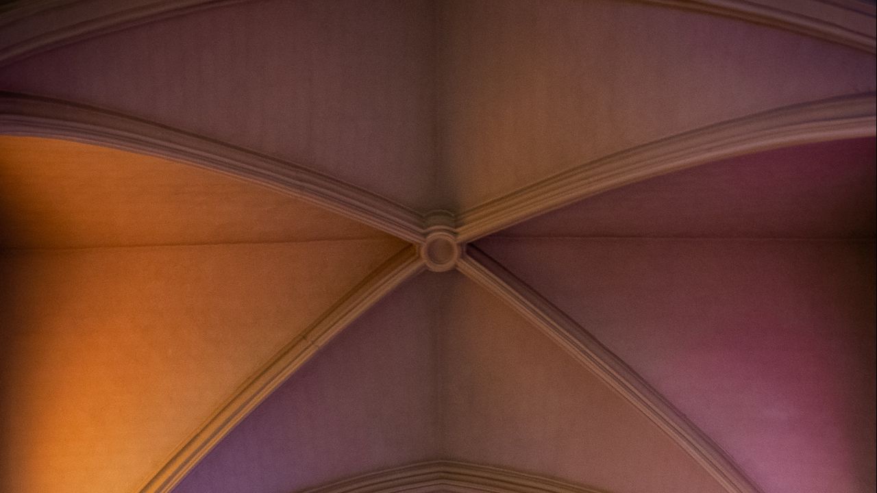 Wallpaper ceiling, arches, relief, architecture