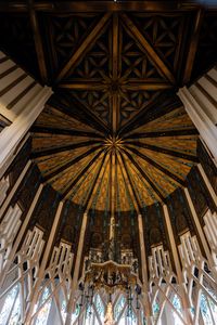 Preview wallpaper ceiling, interior, temple, pattern, stained glass, bottom view