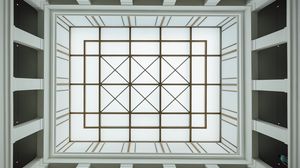 Preview wallpaper ceiling, squares, lines, architecture