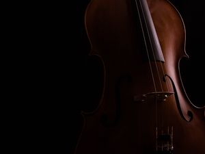 Preview wallpaper cello, musical instrument, dark