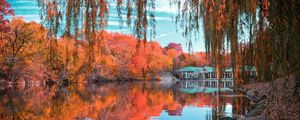 Preview wallpaper central park, new york, autumn, beautiful landscape