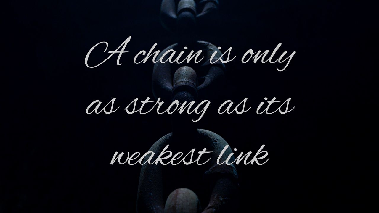 Wallpaper chain, strength, weakness, link, phrase