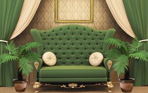 Preview wallpaper chair, green, room