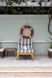 Preview wallpaper chair, lifebuoy, wall, towel