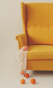 Preview wallpaper chair, oranges, fruits, interior