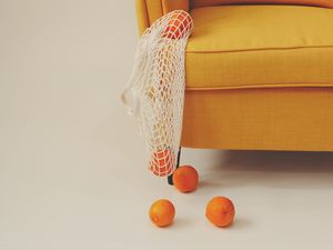 Preview wallpaper chair, oranges, fruits, interior