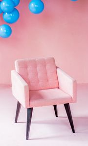 Preview wallpaper chair, pink, balls