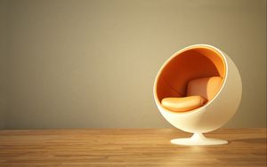Preview wallpaper chair, room, orange, parquet