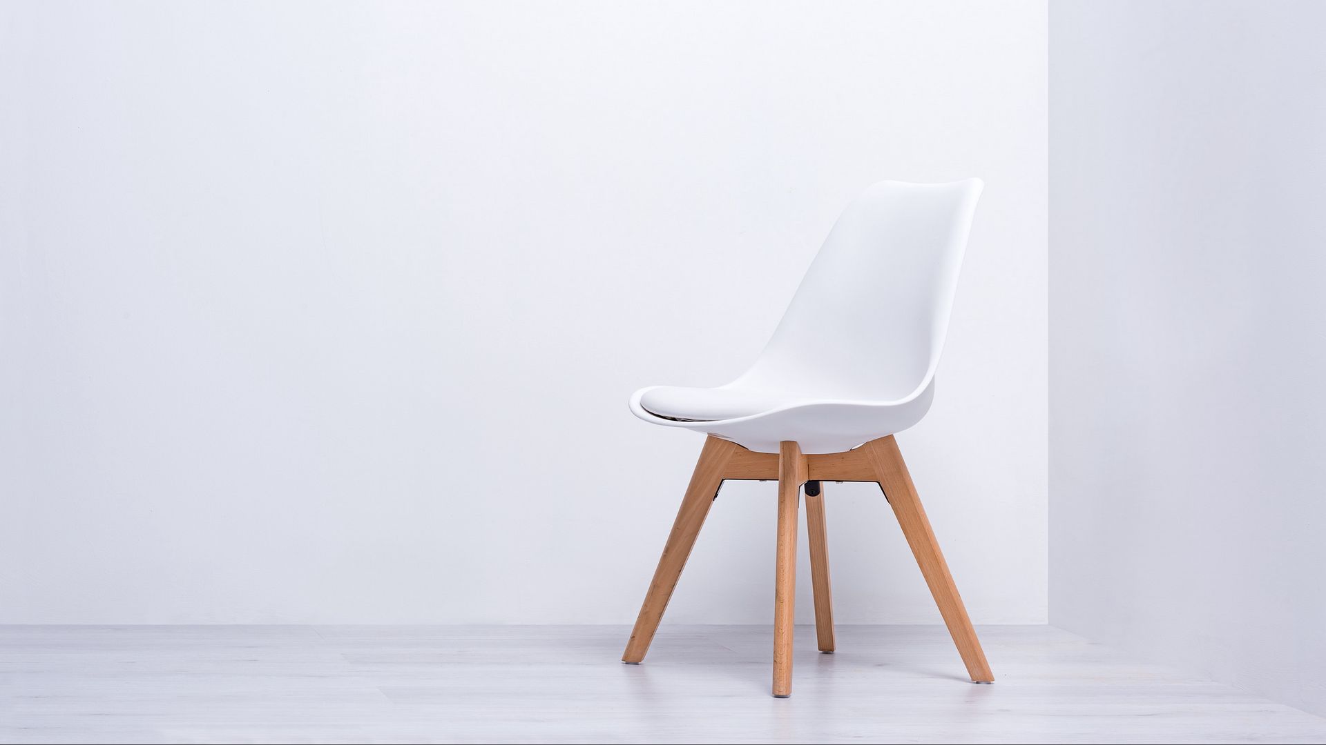 Download wallpaper 1920x1080 chair, white, minimalism, wall full hd, hdtv,  fhd, 1080p hd background