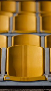 Preview wallpaper chairs, tribune, yellow
