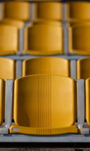 Preview wallpaper chairs, tribune, yellow