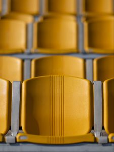 Preview wallpaper chairs, tribune, yellow