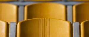 Preview wallpaper chairs, tribune, yellow