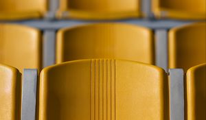 Preview wallpaper chairs, tribune, yellow