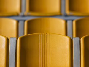 Preview wallpaper chairs, tribune, yellow