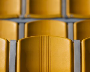 Preview wallpaper chairs, tribune, yellow