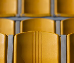 Preview wallpaper chairs, tribune, yellow