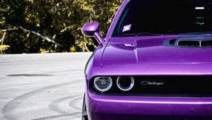 Preview wallpaper challenger, car, retro, front view