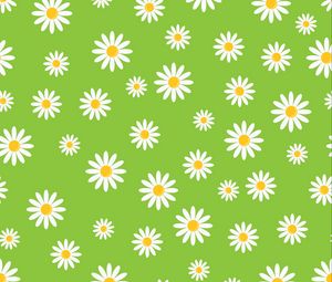 Preview wallpaper chamomile, patterns, texture, art, green