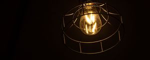 Preview wallpaper chandelier, lamp, glow, metallic, dark