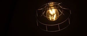 Preview wallpaper chandelier, lamp, glow, metallic, dark