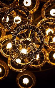 Preview wallpaper chandelier, light bulbs, light, lighting, glow