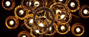 Preview wallpaper chandelier, light bulbs, light, lighting, glow