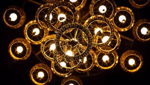 Preview wallpaper chandelier, light bulbs, light, lighting, glow