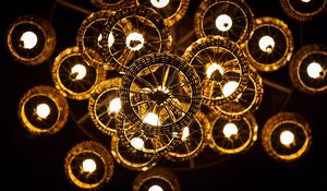 Preview wallpaper chandelier, light bulbs, light, lighting, glow