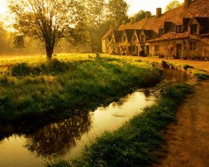 Preview wallpaper channel, structure, grass, morning