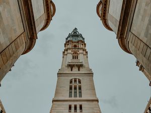 Preview wallpaper chapel, building, architecture, facade, bottom view