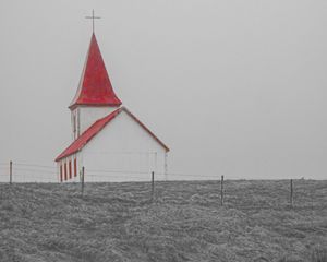 Preview wallpaper chapel, building, facade, grass