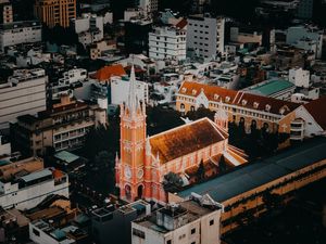 Preview wallpaper chapel, tower, buildings, city