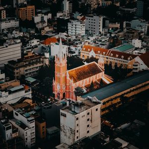 Preview wallpaper chapel, tower, buildings, city