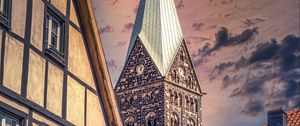 Preview wallpaper chapel, tower, street