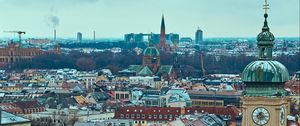Preview wallpaper chapel, towers, buildings, architecture, city