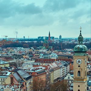 Preview wallpaper chapel, towers, buildings, architecture, city