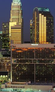 Preview wallpaper charlotte, north carolina, building, evening